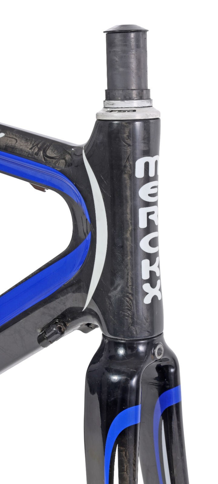 Eddy Merckx LXM Carbon Road Bike Frameset 55cm Sloping BLUE/BLACK QR Rim 2009
