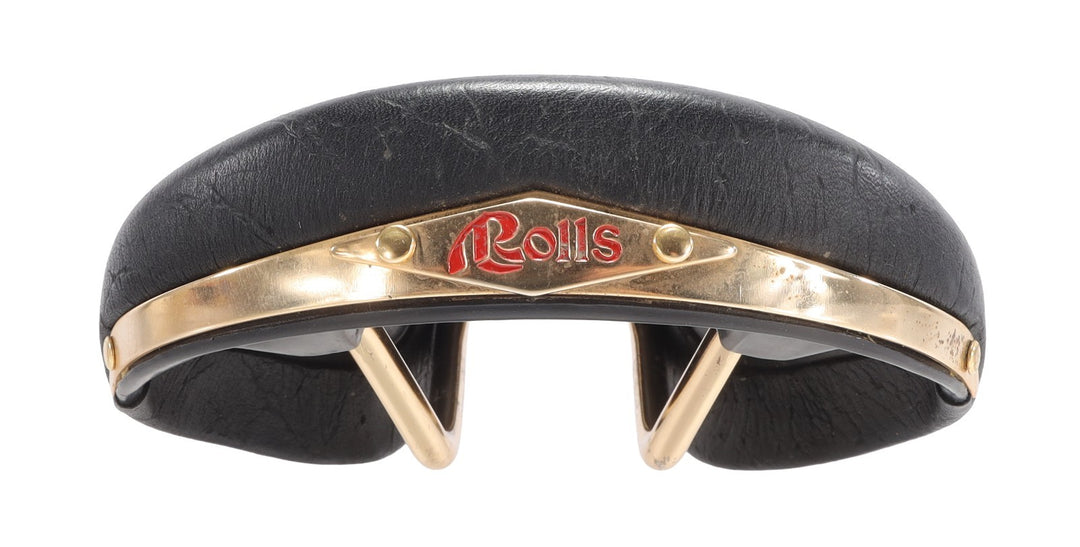 Selle San Marco Rolls Classic Bike Saddle 145mm BLACK 7x 7mm Steel Gold Vintage