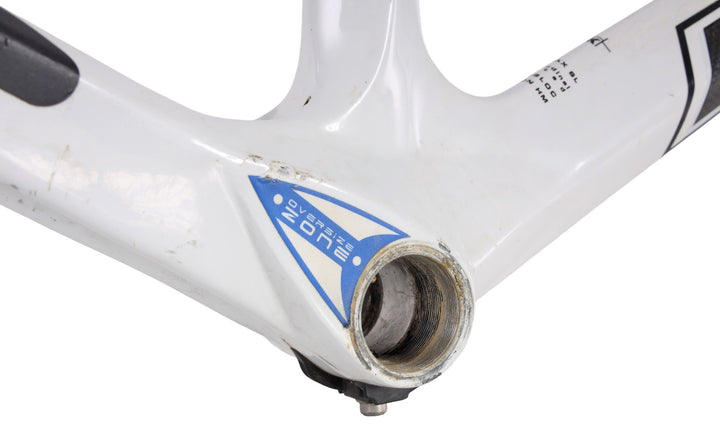 LOOK KG486 Carbon Road Race Bike Frameset White/Blue QR Rim Brake 55cm 700c 2004