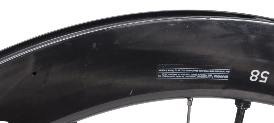 Black Inc 48|58 UD Carbon Spoke Tubeless CL Disc Road Bike Wheelset SRAM XDR 12s
