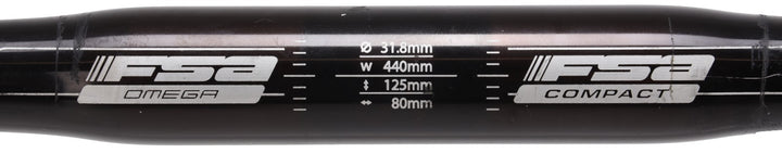 FSA Omega Compact Alloy Road Bike Drop Handlebar 31.8 x 42cm 4° Flare Gravel