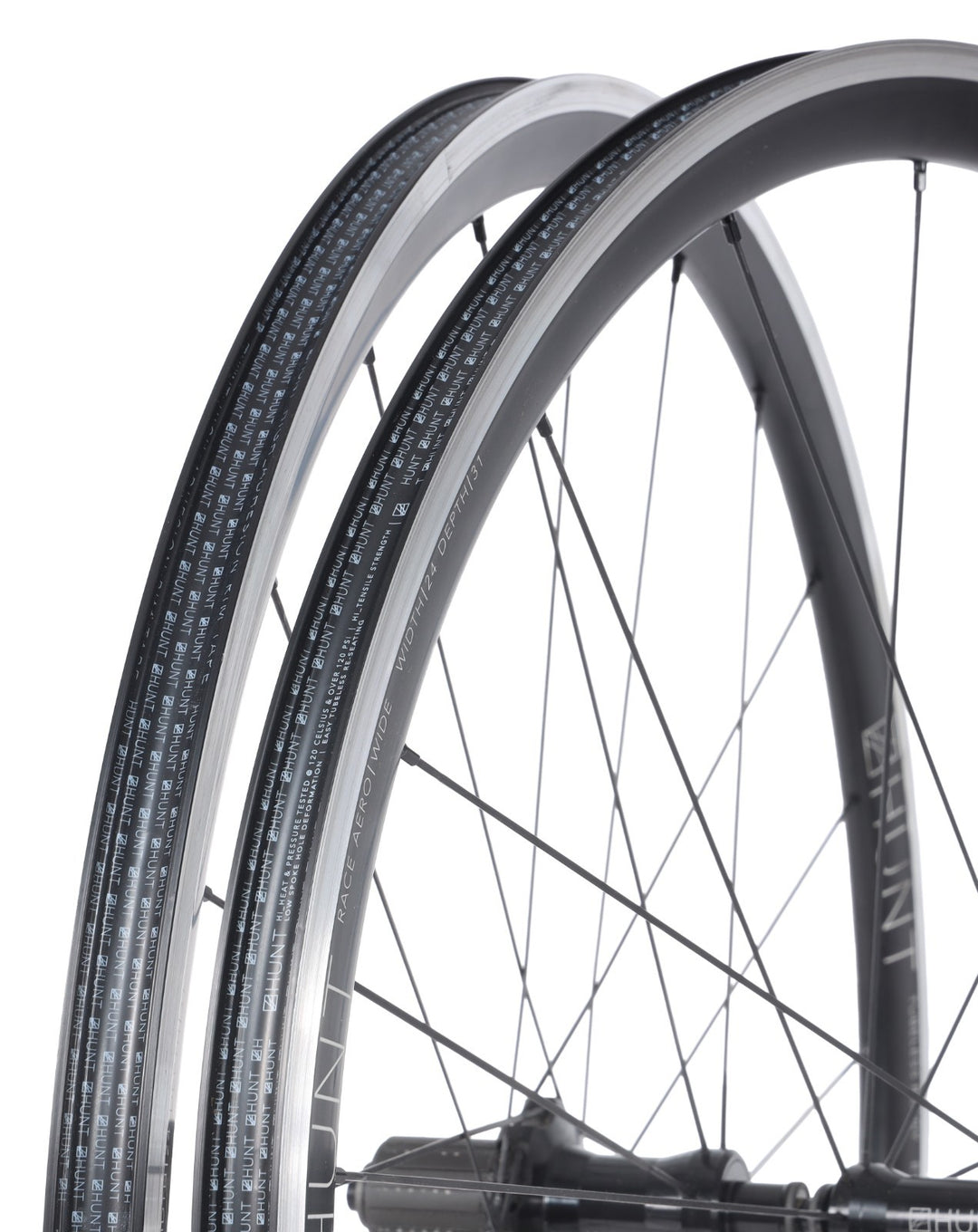 HUNT Race Aero Wide Alloy Road Wheelset Tubeless Shimano 11s 700c QR Rim Brake