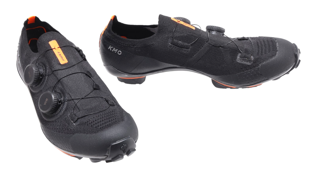 DMT KM0 Knit Mountain Bike Shoes EU 41 US Men 8 BOA BLACK/ORANGE 2-Bolt XC Race