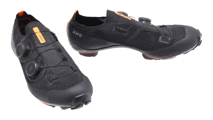 DMT KM0 Knit Mountain Bike Shoes EU 41 US Men 8 BOA BLACK/ORANGE 2-Bolt XC Race