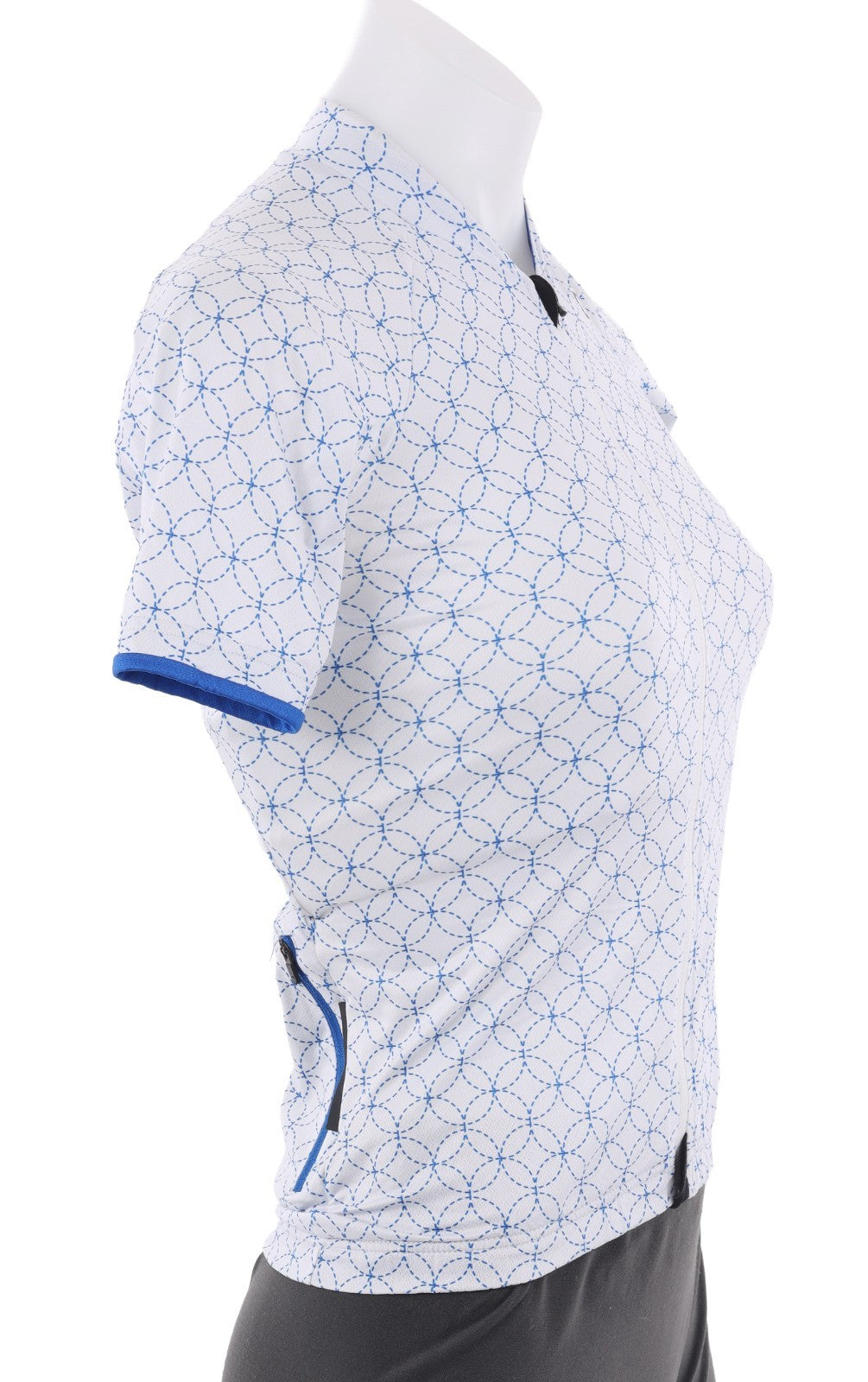 Velocio Geo SE Short Sleeve Cycling Jersey Women XS WHT/BLUE + SM Base Layer