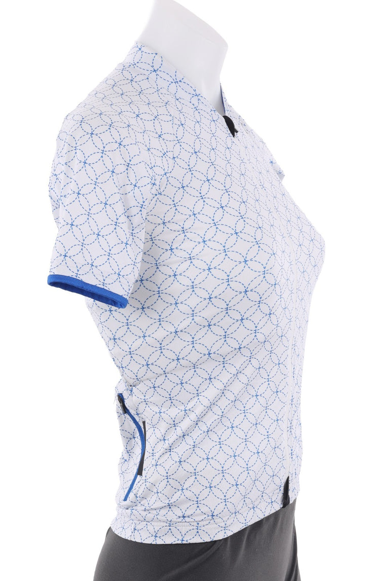 Velocio Geo SE Short Sleeve Cycling Jersey Women XS WHT/BLUE + SM Base Layer