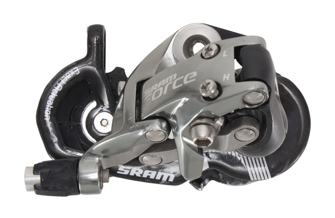 SRAM Force 10 Speed Road Bike Rear Derailleur Short Cage 28T Max CRACKED PULLEYS