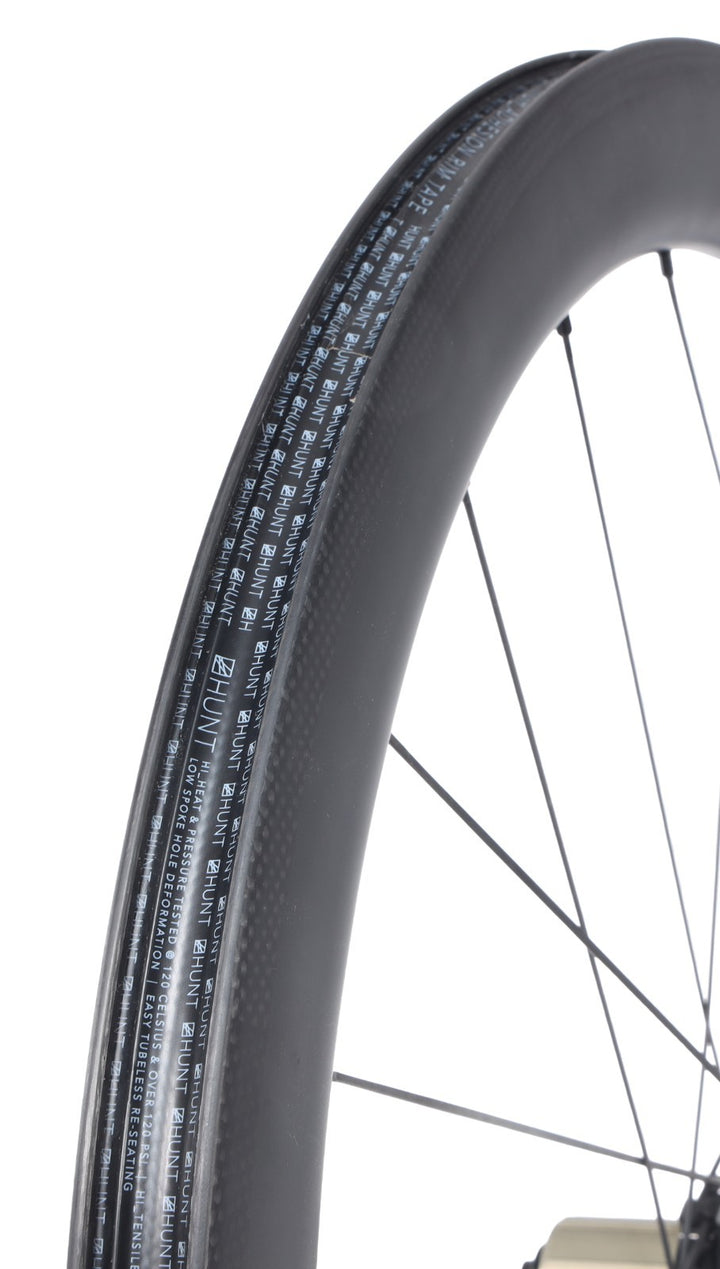 HUNT 50 Wide Aero Carbon Tubeless Road Bike REAR Wheel Shimano 11 Sp 700c QR Rim