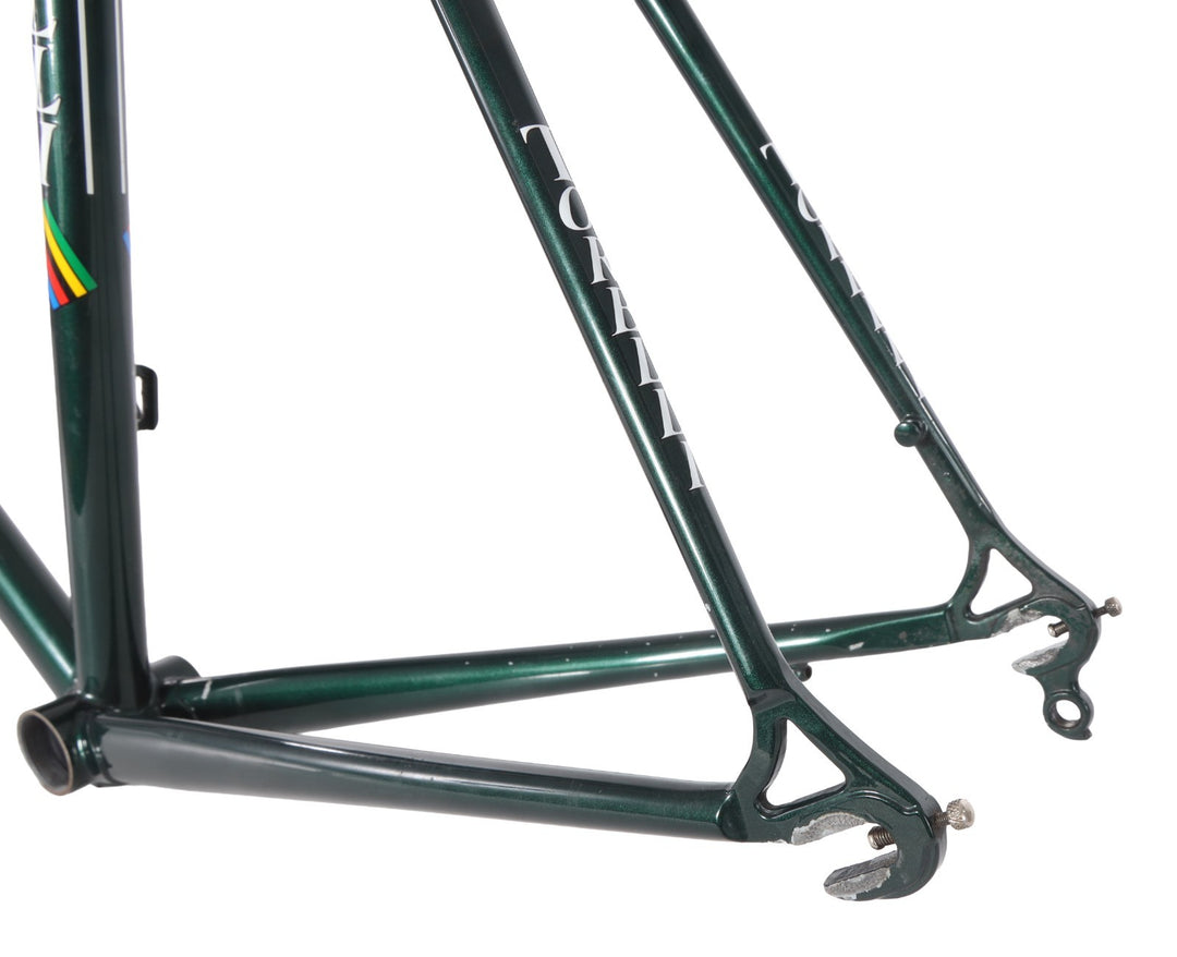 Torelli Corsa Strada Steel Road Bike Frameset 55cm Carbon Fork Green 700c Italy