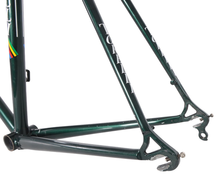 Torelli Corsa Strada Steel Road Bike Frameset 55cm Carbon Fork Green 700c Italy