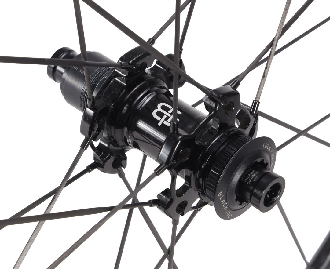 Black Inc 48|58 UD Carbon Spoke Tubeless CL Disc Road Bike Wheelset SRAM XDR 12s