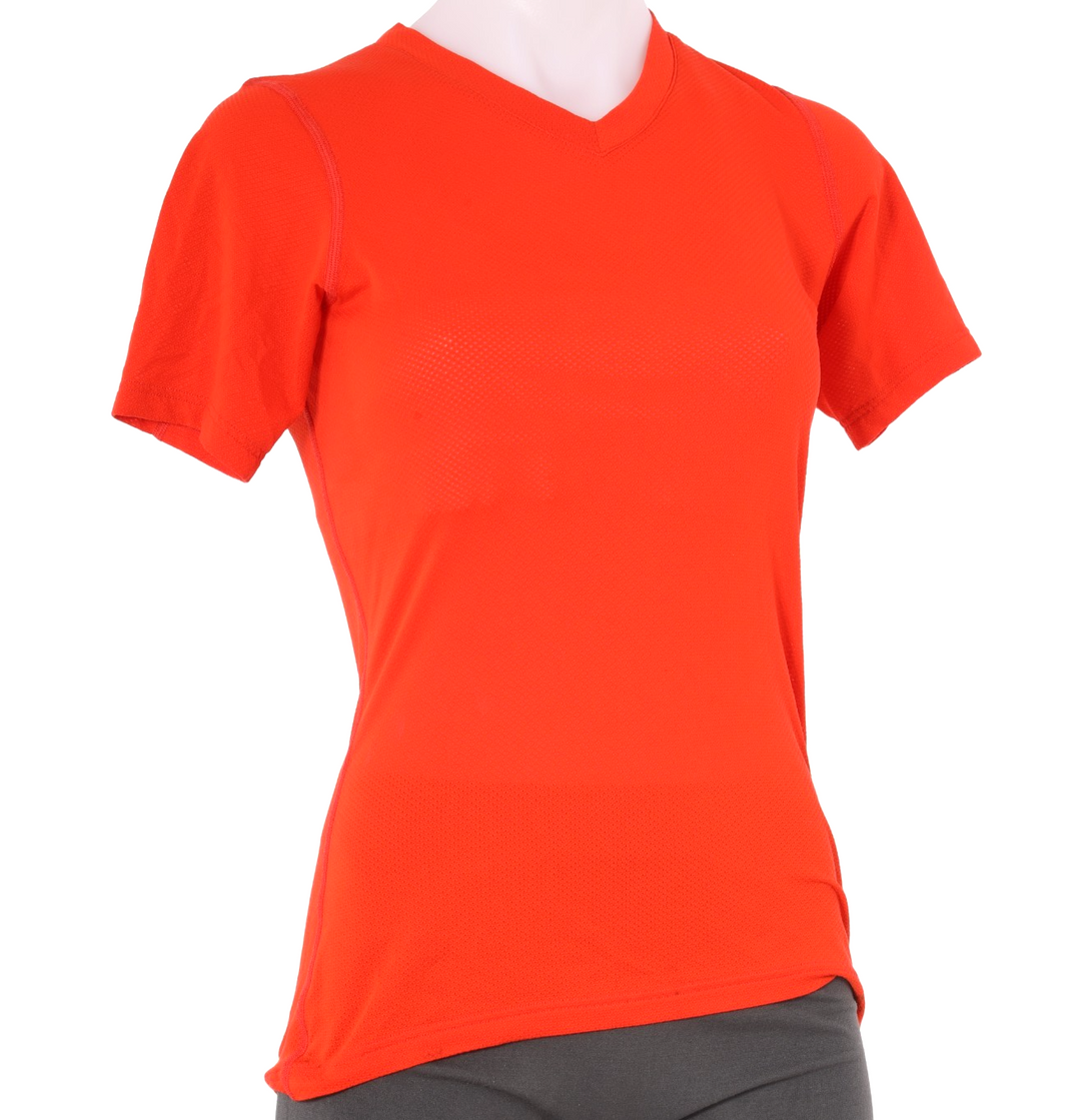 Velocio Radiator Mesh Short Sleeve Cycling Tee Women XS Orange Trail Gravel CX