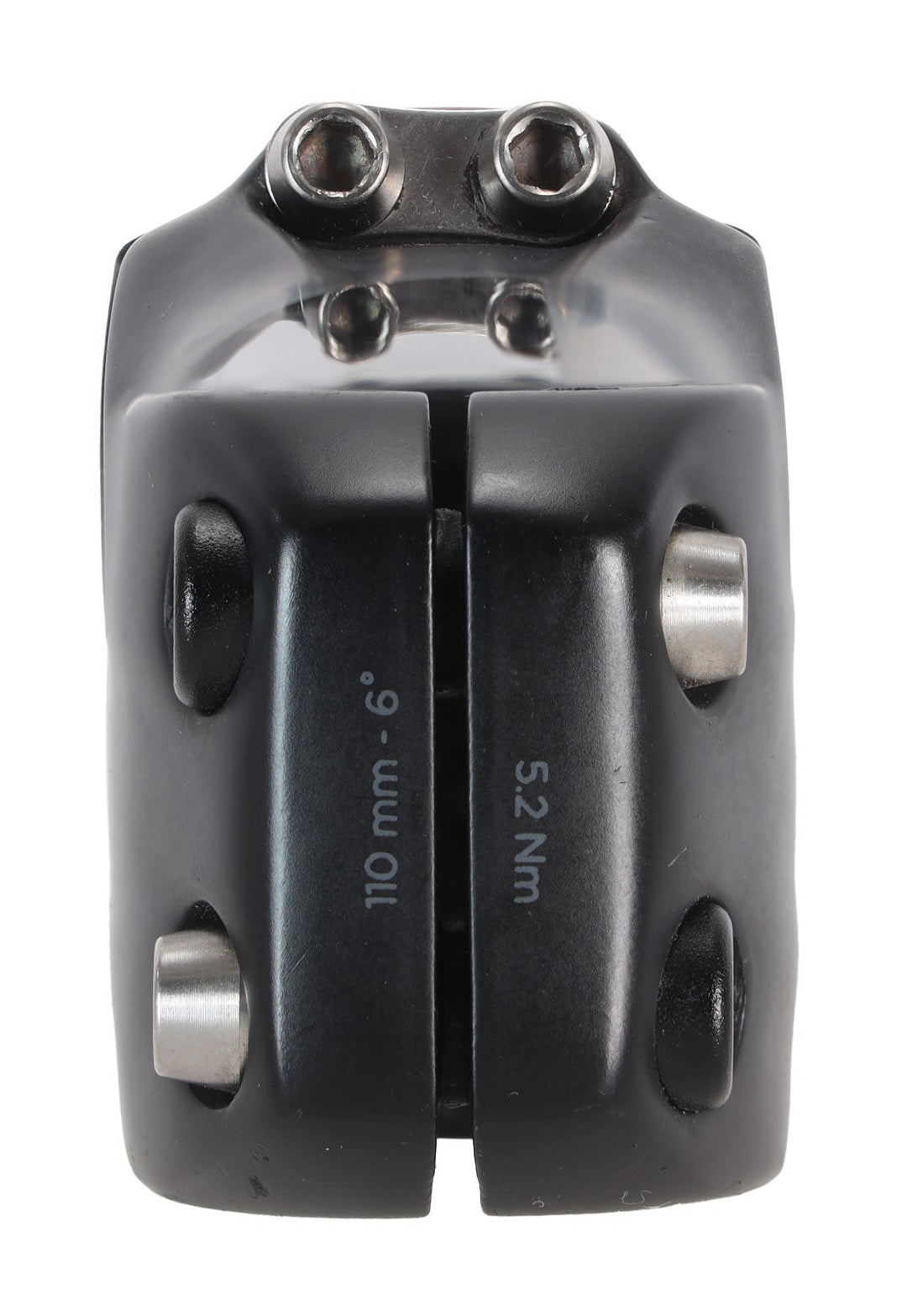 Black Inc Carbon Road Bike Stem 31.8 x 110mm 4-Bolt Titanium -6° Lightweight