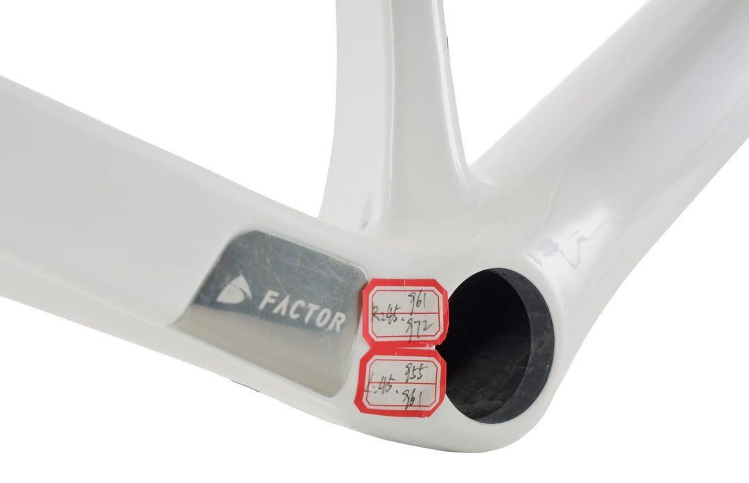 Factor O2 Disc Carbon Road Bike Frameset 58cm Pearl White Race Cycling CX 2020
