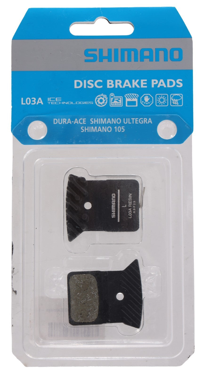 Shimano L03A Resin Fin Disc Brake Pads R7070 R9170 RS405 R8070 Road Bike Gravel