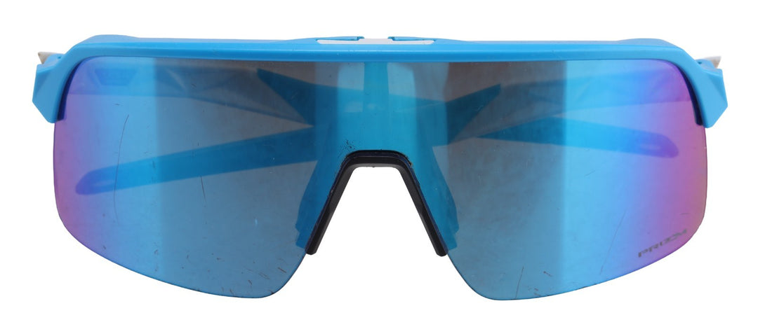 Oakley Sutro Lite Cycling Sunglasses Matte White Prizm Sapphire Lens OO9463-6639