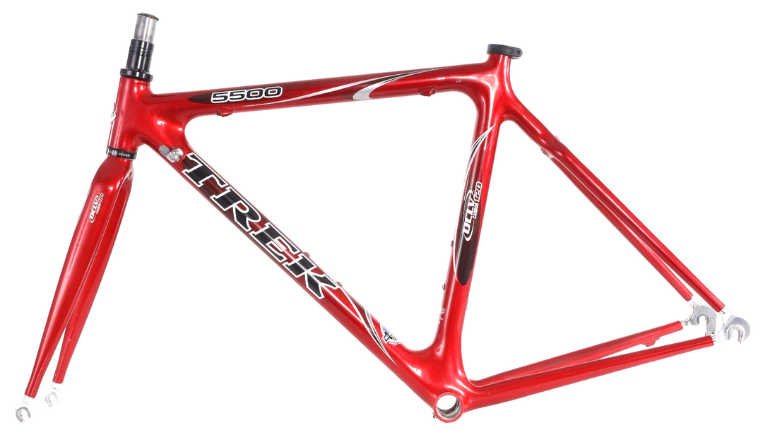 Trek 5500 OCLV 120 Carbon Road Bike Frameset 52cm Pearl Red Rim QR USA 2003
