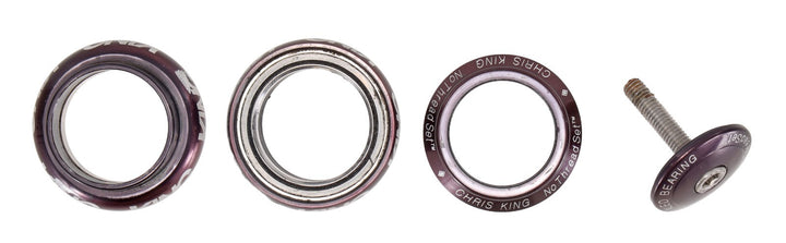 Chris King NoThreadSet External Cup Headset 1-1/8" 34mm Anodized BERRY Road Bike