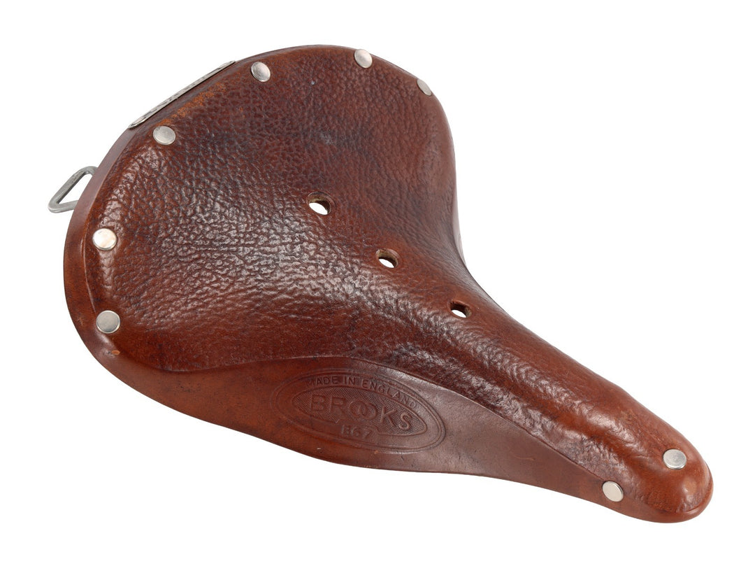 Brooks England B67 Brown Leather Touring Bike Saddle 205mm 7 x 7mm