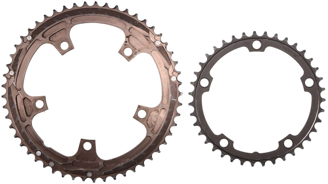 FSA S10 Road Bike 10 Speed 53/39T Chainring SET 130 BCD Silver/Black 5-Bolt Race