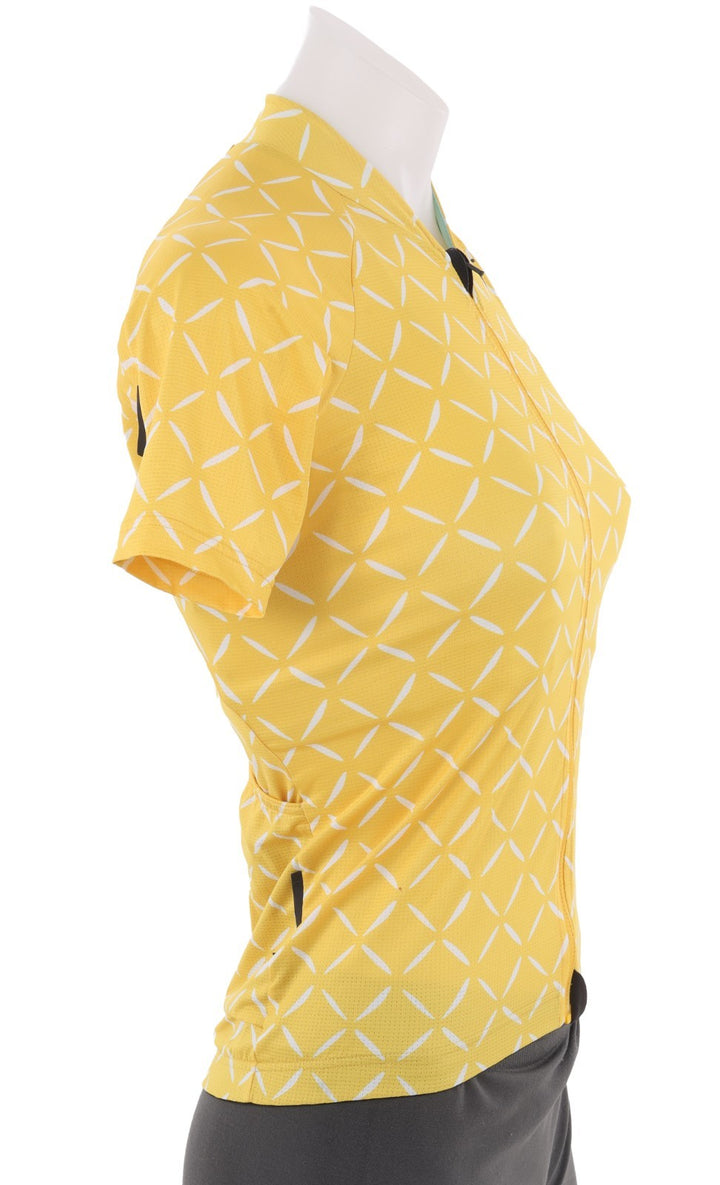 Velocio Crosshatch Ultralight Women Short Sleeve Jersey XS Yellow Road Gravel CX