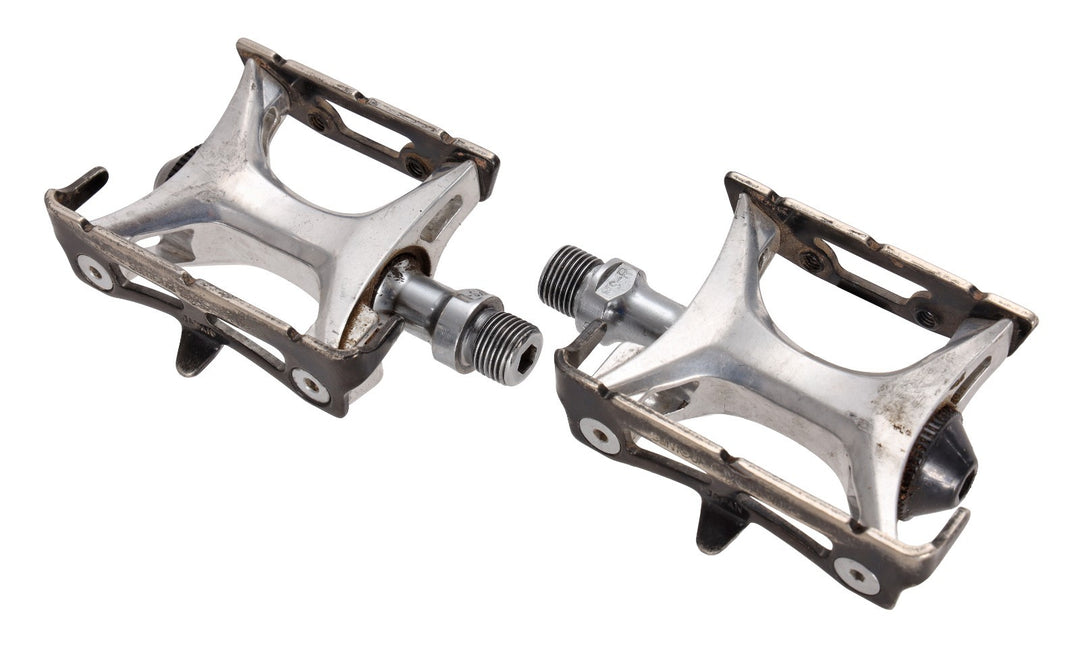 Suntour Cyclone Track Bike Pedals 9/16" BLACK Aluminum Road Flat Vintage