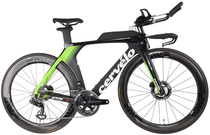 Cervelo P5 Disc Carbon Triathlon Bike 51cm BLCK/GRN 2x 11 Spd Dura-Ace Di2 2020