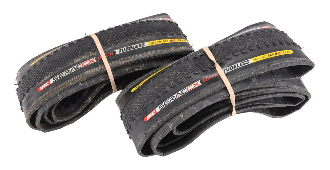 IRC Serac CX Edge Cyclocross Bike Tubeless Tire PAIR 700 x 32c BLACK Gravel
