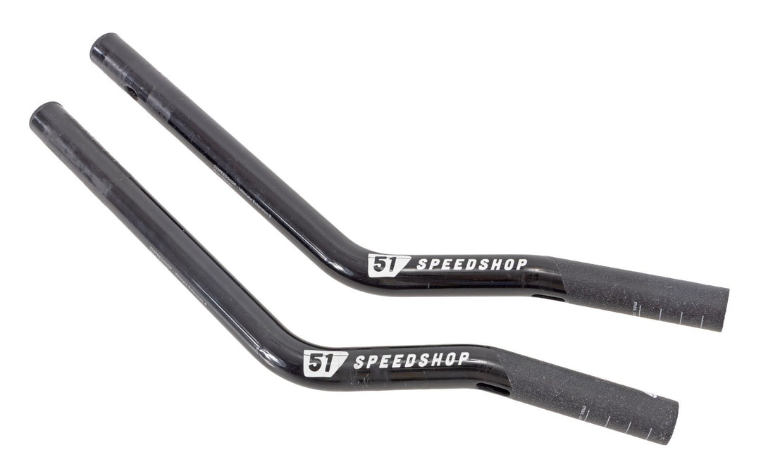 51 Speedshop Ultimate Carbon Aerobar Extensions 380mm 110mm 30º TT Tri 15mm OS