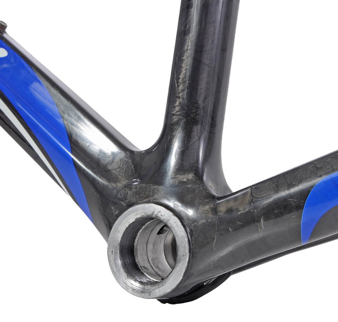Eddy Merckx LXM Carbon Road Bike Frameset 55cm Sloping BLUE/BLACK QR Rim 2009