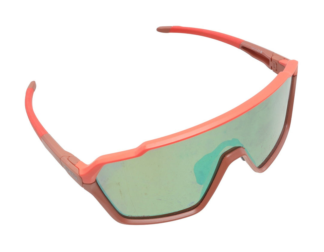 Smith Shift XL MAG Sunglasses Peach Frame Green Lens + Clear Lens
