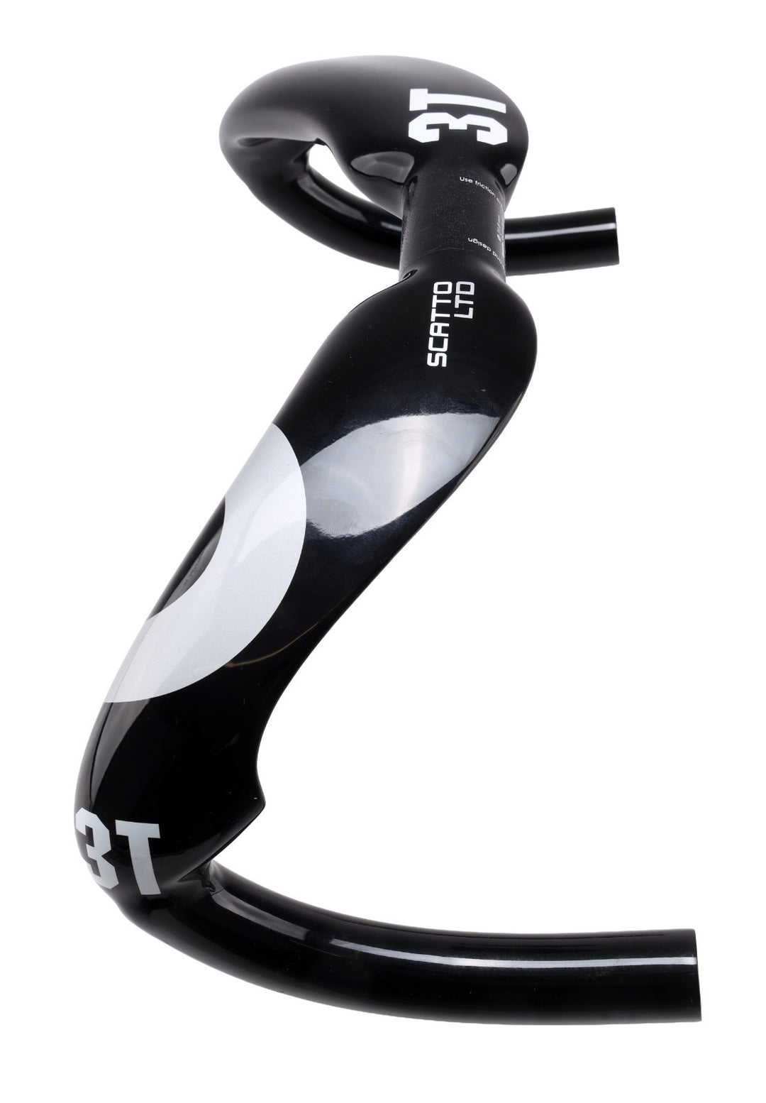 3T Scatto LTD Carbon Track Bike Drop Handlebar 31.8 x 35cm Black