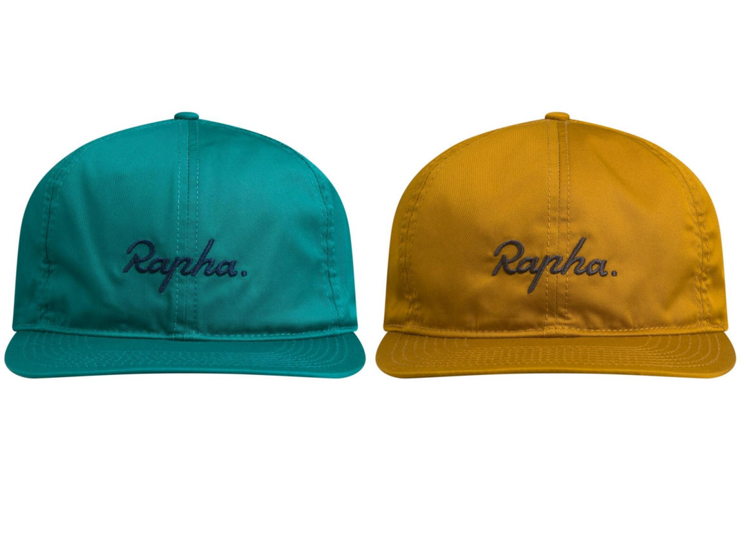 Rapha Trail 6 Panel Cap ONE SIZE Gold -or- Blue/Green Hat Casual Road Bike MTB