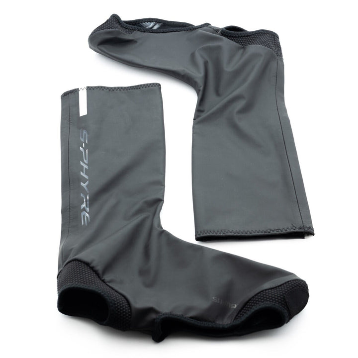 Shimano S-PHYRE Tall Shoe Covers LARGE EU 42-43 US 8.5-9.5 Black Road Waterproof