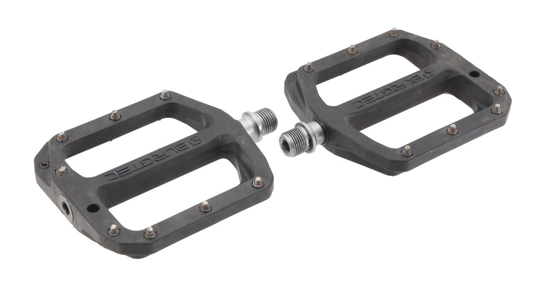 Burgtec MK4 Composite Flat Mountain Bike Pedals 9/16" BLACK Enduro MTB DH