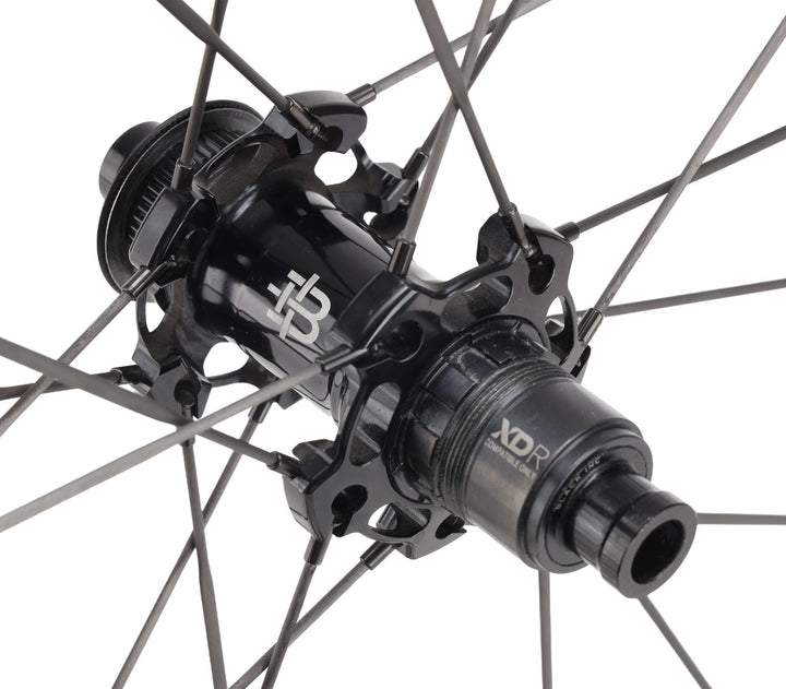 Black Inc 48|58 UD Carbon Spoke Tubeless CL Disc 12s Road Bike Wheelset SRAM XDR