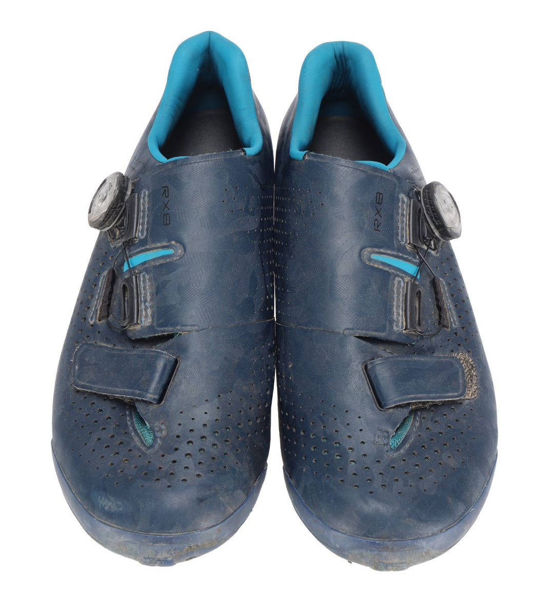 Shimano SH-RX800W Carbon Gravel Bike Shoes EU 40 US Women 7.8 Blue 2-Bolt RX8