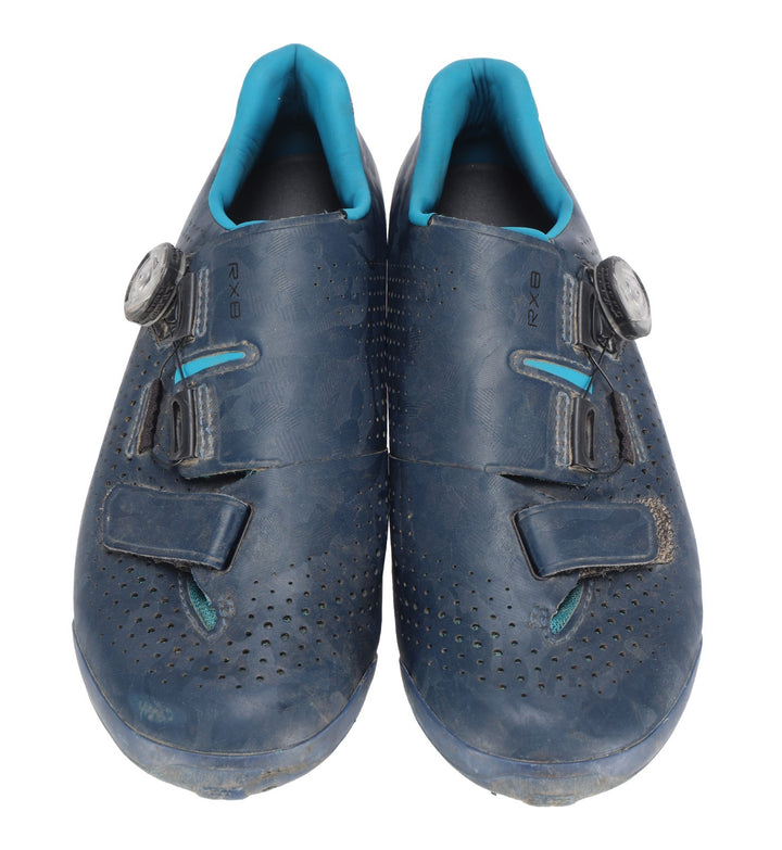 Shimano SH-RX800W Carbon Gravel Bike Shoes EU 40 US Women 7.8 Blue 2-Bolt RX8