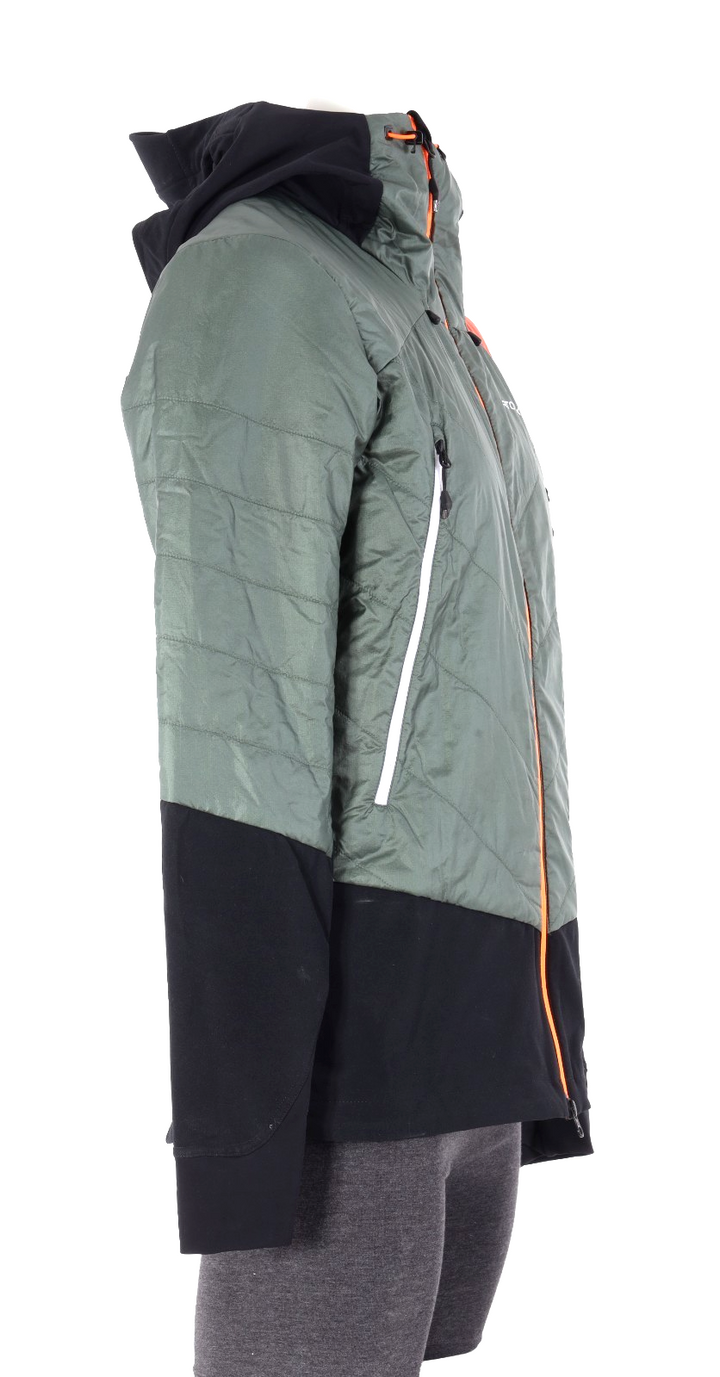 Ortovox SwissWool Piz Palu Jacket Men MEDIUM Green Hood Winter Ski Tour Hiking