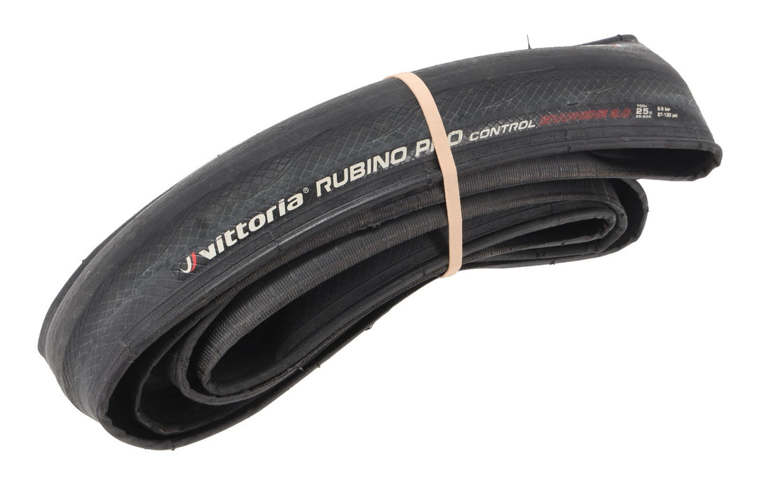 Vittoria Rubino Pro Control Clincher Road Bike Tire 700 x 25c BLACK Graphene Tri