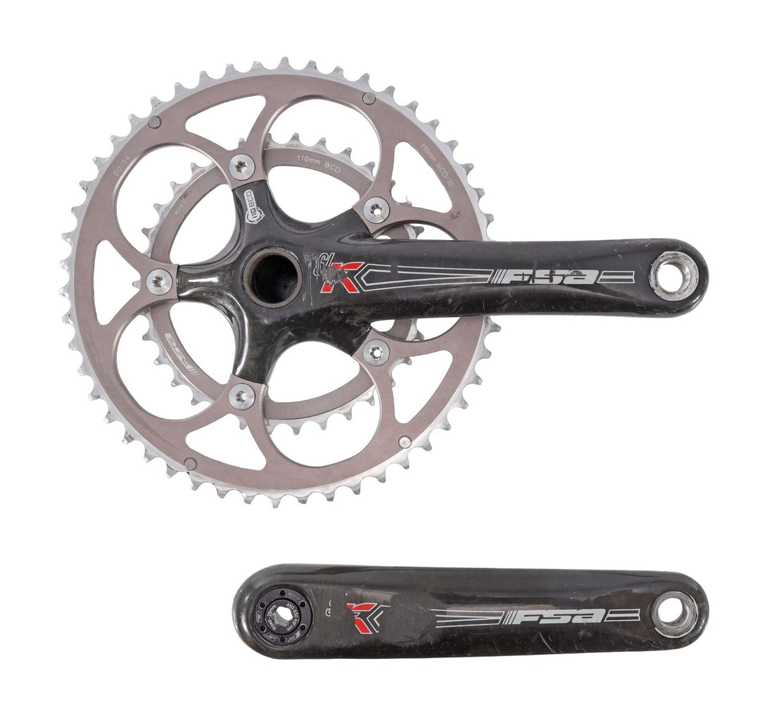 FSA SL-K Carbon 2x 10 Spd Double 175mm Road Bike Crankset 50/34T MegaExo 110 BCD