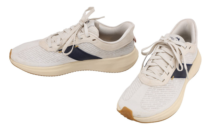 Tracksmith Eliot Runner Running Shoes US Men 9 White/Navy Pebax New England