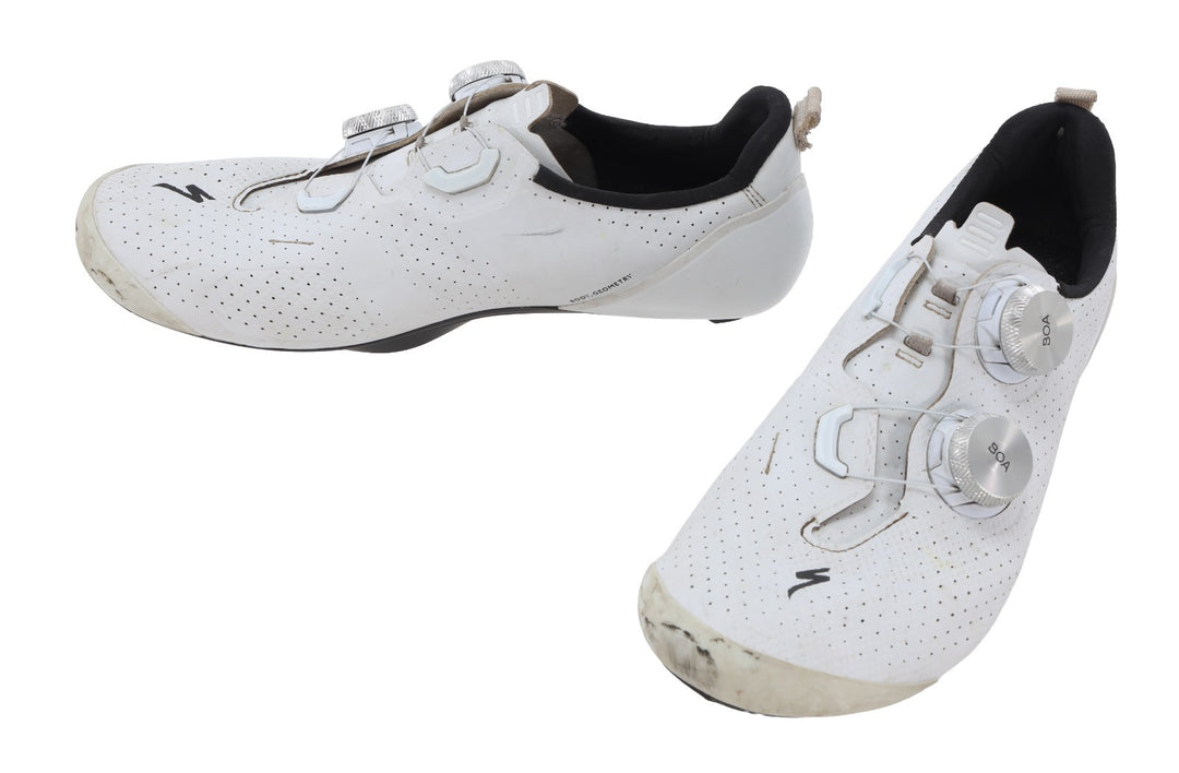 Specialized S-Works Torch Carbon Road Bike Shoes EU 38.5 Mens US 6 WHITE 3-Bolt
