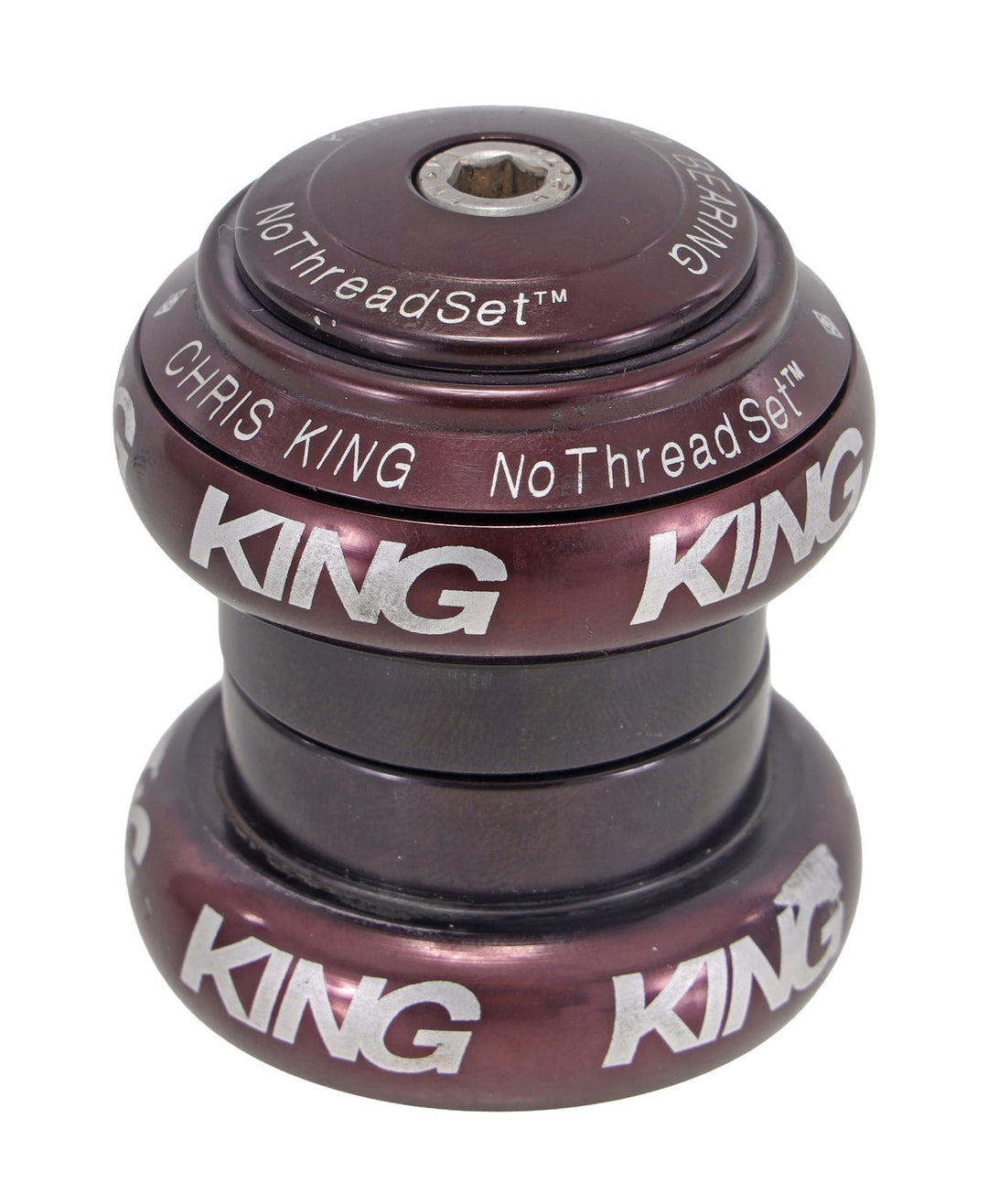 Chris King NoThreadSet External Cup Headset 1-1/8" 34mm Anodized BERRY Road Bike