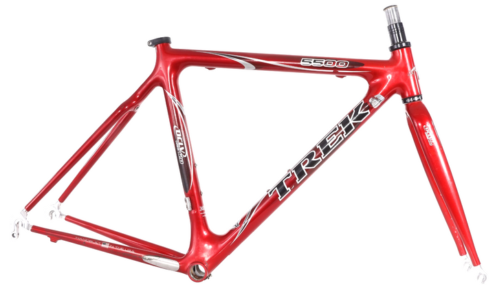 Trek 5500 OCLV 120 Carbon Road Bike Frameset 52cm Pearl Red Rim QR USA 2003