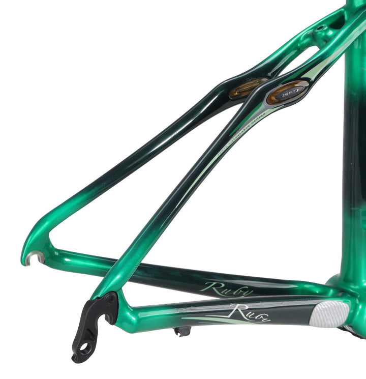 Specialized Ruby Expert Women Carbon Road Bike Frameset 44cm GREEN 700c QR 2009