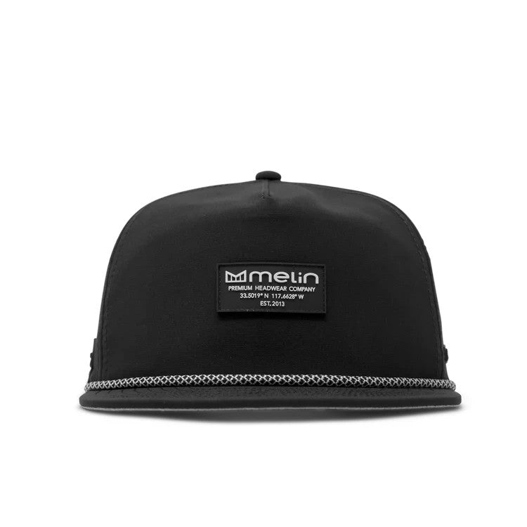 Melin Coronado Brick Hydro Hat Black Size XL Snap Back