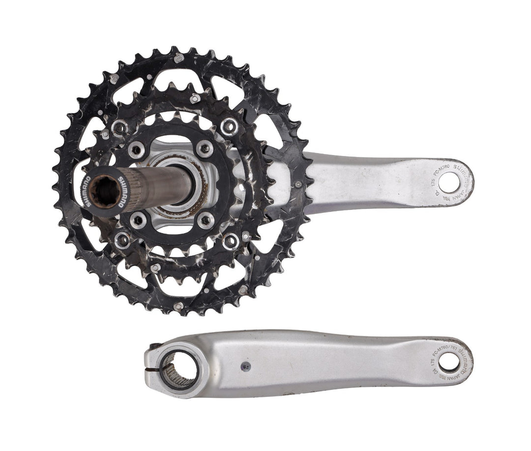Shimano Deore XT 3x 9 Spd FC-M760 Mountain Bike Crankset 175mm 44/32/22T w/ BB
