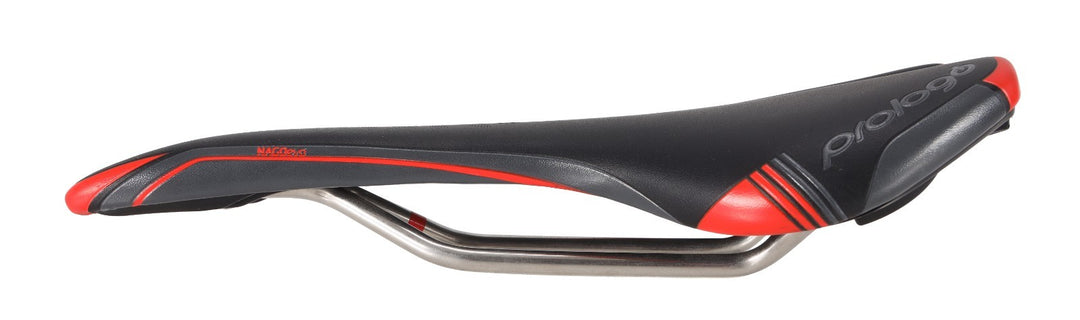 Prologo Nago Evo Road Bike Saddle 133mm Tirox 7 x 7mm Alloy Triathlon BLACK RED