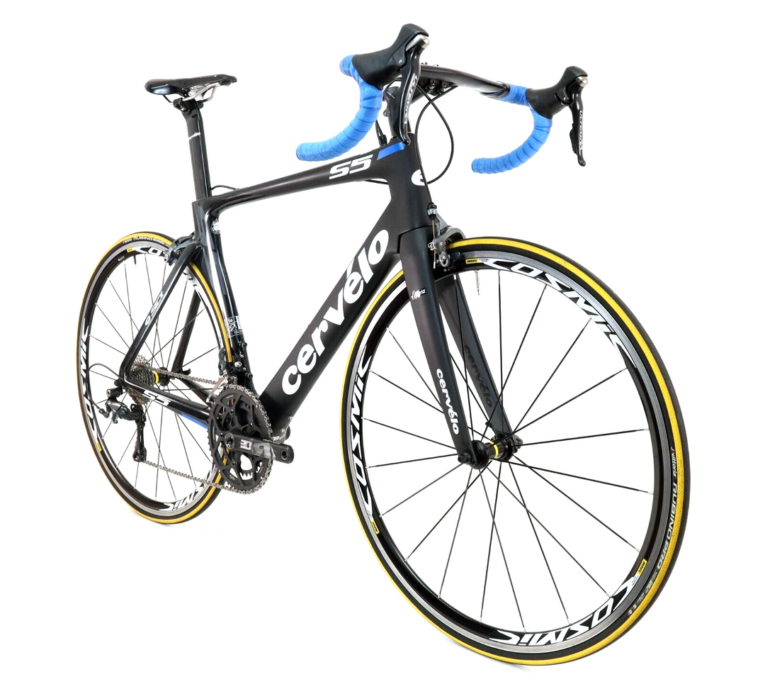Cervelo S5 2x 10 Speed Carbon Road Bike 56cm Black Shimano Ultegra Mavic 2015